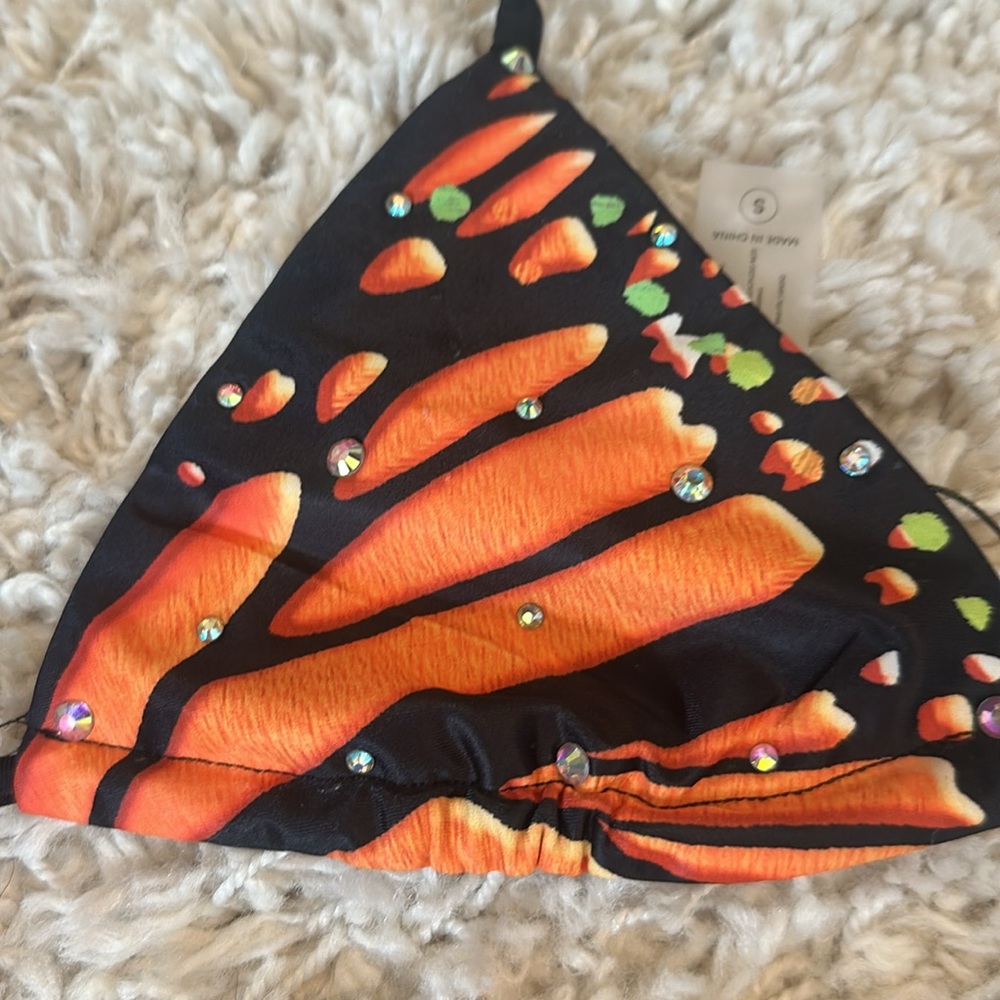 Fashion nova butterfly kisses rhinestone bikini S - Picture 5 of 6